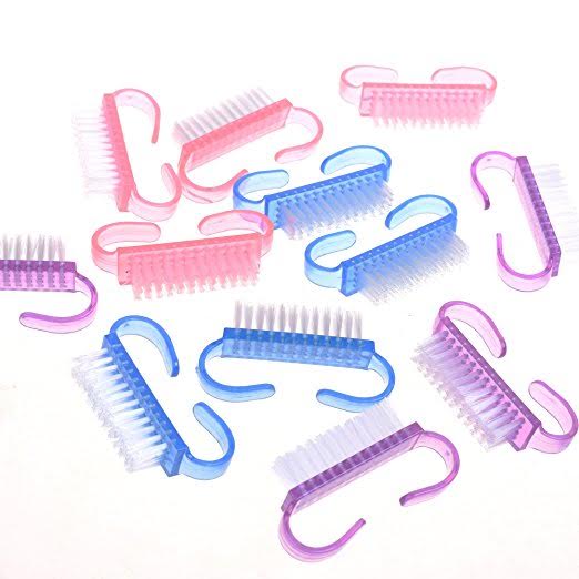 Mini Nail Cleaning Brush Scrub w/Double Curved Handles, Great for Manicure  or Pedicure - Fernanda's Beauty & Spa Supplies