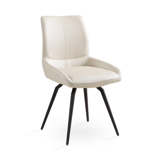 FE-2056 Nona Client Chair with Black Metal Legs